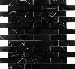 Velsaa Mosaic Estrada Mosaic Nero Brick Bone -2