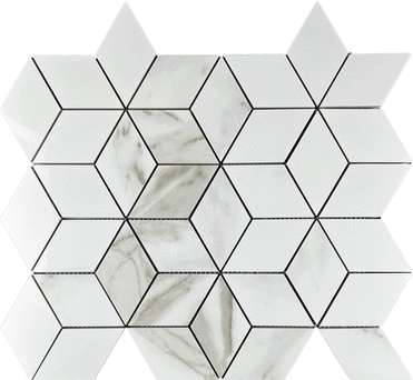 Velsaa Mosaic Statuario Eva Mosaic 3d Diamond -2