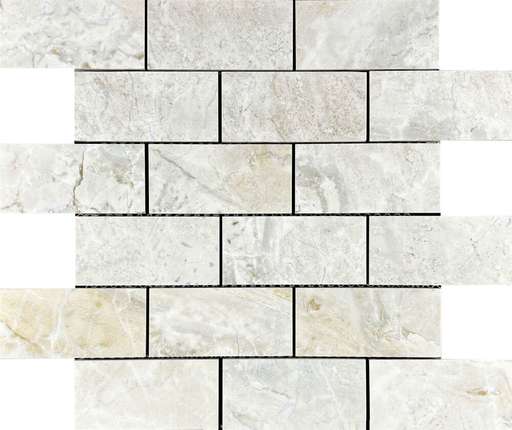 Velsaa Mosaic Lumix White Mosaic Brick Bone