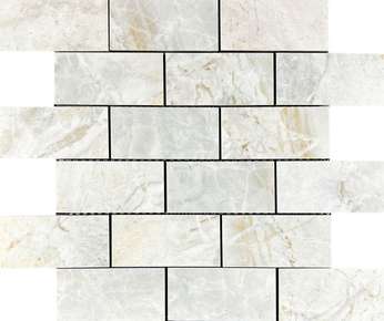 Velsaa Mosaic Lumix White Mosaic Brick Bone -2
