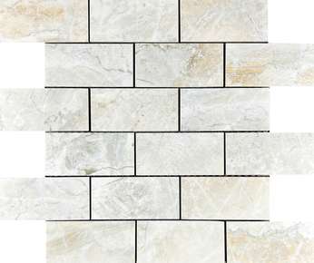 Velsaa Mosaic Lumix White Mosaic Brick Bone -4