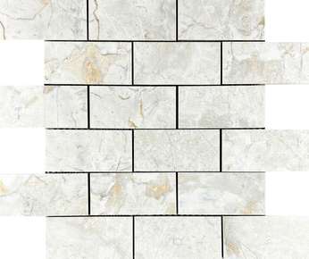 Velsaa Mosaic Lumix White Mosaic Brick Bone -6