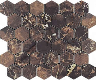 Velsaa Mosaic Copper Slab Black Mosaic Hexagone -2
