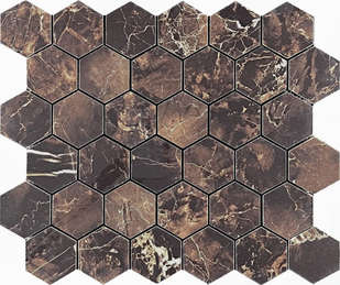 Velsaa Mosaic Copper Slab Black Mosaic Hexagone -5