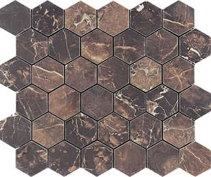 Velsaa Mosaic Copper Slab Black Mosaic Hexagone -6