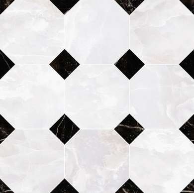 262610 Мозаика Versace MOSAICO OTTAGONO Onice Bianco 39x39 (390x390)