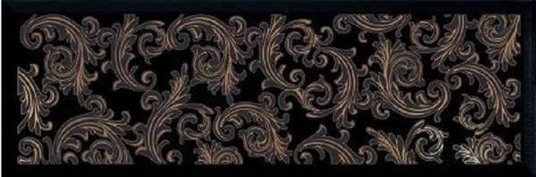 265027 Декор настенный Versace 0 BAROCCO BLACK 20 x 60 (600x200)