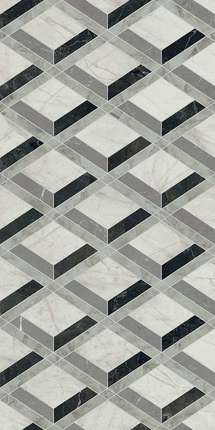 Версаче Tarsia Lozenge Nero Deco Lux 3D Rett. 60x120