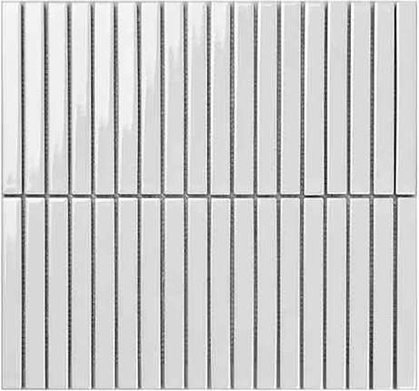 Порчелайн Мозаик Strip Mosaic 1.5х14.5 Y15F701 Белый глянцевый 29.4х31.3