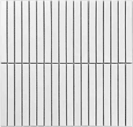 Порчелайн Мозаик Strip Mosaic 1.5х14.5 Y15F801 Белый матовый 29.4х31.3