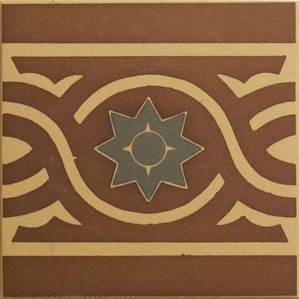 Winckelmans Метлахская плитка Enc 19f Cognac (Red Black) 10x10