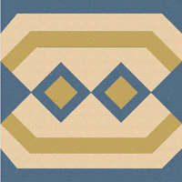 Winckelmans Метлахская плитка Enc 21f Ivory (D.Blue D.Yellow) 10x10