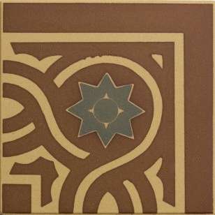 Winckelmans Метлахская плитка Enc 19a Cognac (Red, Black) Old 10x10