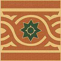 Winckelmans Метлахская плитка Enc 19f Cognac (Red, Black) Old 10x10