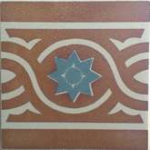 Winckelmans Метлахская плитка Enc 19f Cognac (Red,Black) Very Old 10x10