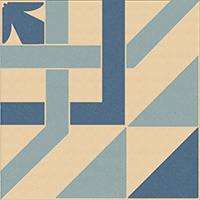 Winckelmans Метлахская плитка Enc 23 Ivory (D.Blue, L.Blue) 10x10