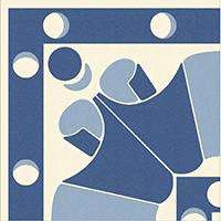 Winckelmans Метлахская плитка Enc 24a White (D.Blue, L.Blue) 10x10