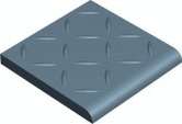Winckelmans Метлахская плитка Antislip Round Edge Br10 Rel Blue Beu 10x10