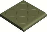 Winckelmans Метлахская плитка Antislip Round Edge Br10 Rel Green Australian Vea 10x10