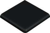 Winckelmans Метлахская плитка Skirting 2 Round Edge 2Br10 Black Noi 10x10