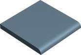 Winckelmans Метлахская плитка Skirting 1 Round Edge Br10 Blue Beu 10x10