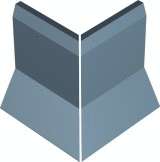 Winckelmans Метлахская плитка Sit-On Skirting Angle External Par Blue Beu (Компл.) 10x10