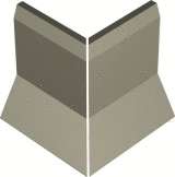 Winckelmans Метлахская плитка Sit-On Skirting Angle External Par Pale Grey Grp (Компл.) 10x10