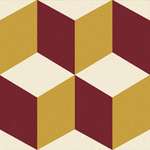 150N502D001 Декор керамогранит Winckelmans Trompe l'oeil 1 (White, Yellow, Red) 15x15 (150x150)