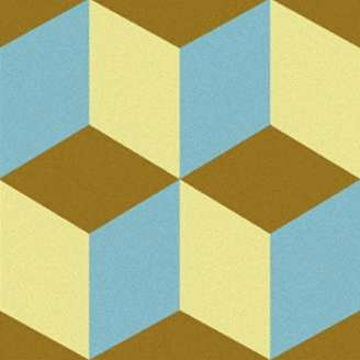 Winckelmans Метлахская плитка Trompe L'oeil 2 (Coffee, Blue, Ivory) 15x15