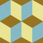 150N502D002 Декор керамогранит Winckelmans Trompe l'oeil 2 (Coffee, Blue, Ivory) 15x15 (150x150)