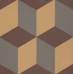 150N502D004 Декор керамогранит Winckelmans Trompe l'oeil 4 (Brown, Yellow, Charcoal) 15x15 (150x150)