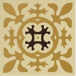 Winckelmans Метлахская плитка Enc02 Lis 10 (Vo Jau Bru) 10x10