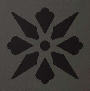 Winckelmans Метлахская плитка Decor Enc 06 Fleur 03 (Ant, Noi) 15x15