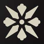 150N006D004 Декор керамогранит Winckelmans Decor Enc 06 Fleur 04 (BAU, NOI) 15x15 (150x150)