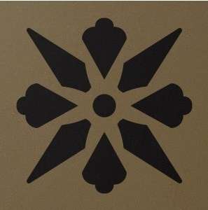 Winckelmans Метлахская плитка Decor Enc 06 Fleur 06 (Noi,Cafi) 15x15