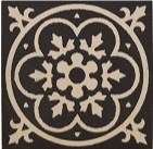 Winckelmans Метлахская плитка Enc 09 White (Black) 7x7